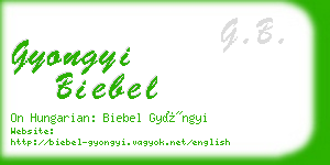 gyongyi biebel business card